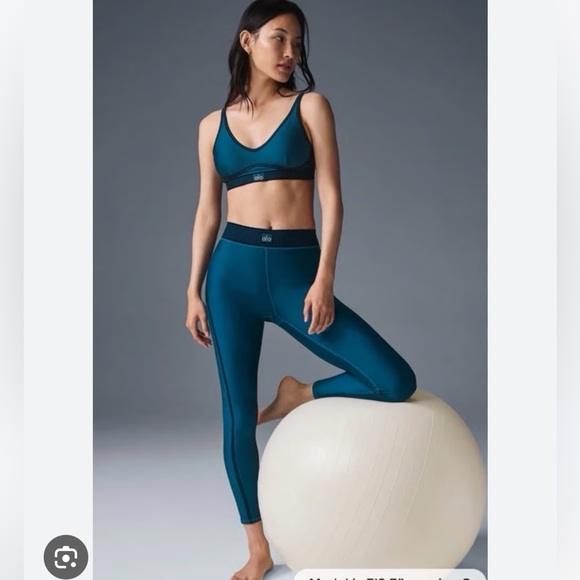 NWT Alo yoga line up leggings size small-eclipse blue - Picture 1 of 16